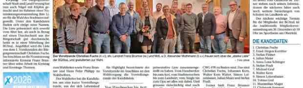 Nominierungsveranstaltung erfolgreich absolviert